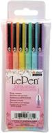 🖌️ multicolored le pastel pen set by marvy uchida - 6 piece art supplies logo