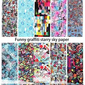 img 1 attached to 🎨 Graffiti Fun Nail Art Transfer Stickers - Holographic Cartoon Funny Cool Design for DIY Colorful Manicure - 10PCS