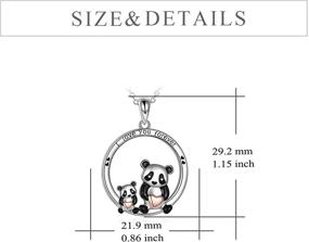 img 1 attached to YFN Sterling Silver Panda Necklace - Adorable Animal Pendant for Women, Girls & Teens - Ideal Gift for Panda Lovers, Mother, and Daughter - Cute Panda Jewelry