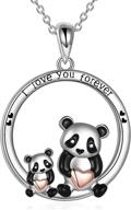 yfn sterling silver panda necklace - adorable animal pendant for women, girls & teens - ideal gift for panda lovers, mother, and daughter - cute panda jewelry logo