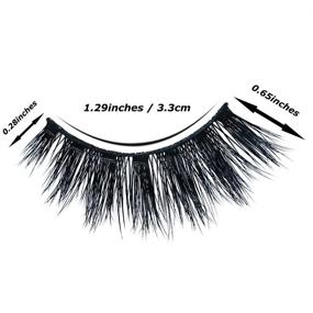 img 1 attached to Cuckoo 3D Faux Mink Lashes 303 - Handmade, Dramatic Fiber False Eyelashes (3 Pairs) from Korea