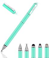 ✍️ penyeah diamond stylus pen for ipad, multi-tip disc/mesh fiber touch screen pen, office/school supplies, compatible with apple/android phones, tablets, microsoft surface laptop - blueish green logo