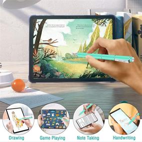 img 3 attached to ✍️ Penyeah Diamond Stylus Pen for iPad, Multi-Tip Disc/Mesh Fiber Touch Screen Pen, Office/School Supplies, Compatible with Apple/Android Phones, Tablets, Microsoft Surface Laptop - Blueish Green