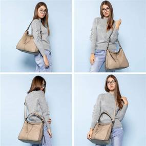 img 3 attached to 👜 Подлинные кожаные сумки-тоут с деталями-кисточками для женщин, включая сумки, кошельки и сумки-хобо