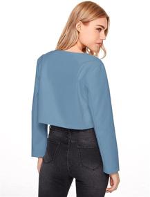 img 3 attached to SheIn Women's Casual Cropped Leather Clothing