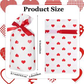 img 3 attached to ❤️ Valentine Bag for Kids: Hearts Goodies Bags, Pouches, and Cookies Treat Bags - Perfect for Valentine's Day Love Party Engagement - 60 Pieces