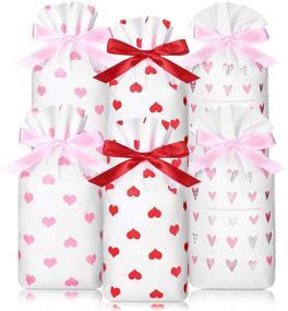 img 4 attached to ❤️ Valentine Bag for Kids: Hearts Goodies Bags, Pouches, and Cookies Treat Bags - Perfect for Valentine's Day Love Party Engagement - 60 Pieces