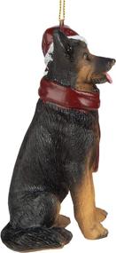 img 3 attached to 🎄 German Shepherd Holiday Dog Christmas Tree Ornament - Xmas Decor, 3 Inch, Full Color - Design Toscano