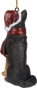 img 2 attached to 🎄 German Shepherd Holiday Dog Christmas Tree Ornament - Xmas Decor, 3 Inch, Full Color - Design Toscano