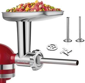 img 1 attached to 🔪 High-Quality Stainless Steel Food Grinder Attachment for KitchenAid Stand Mixers - Includes Sausage Stuffer, Dishwasher Safe, and Durable Meat Processor Accessories