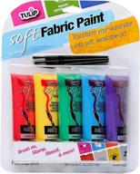 🎨 tulip soft fabric paint primary, 0.9oz (pack of 5), multicolor logo