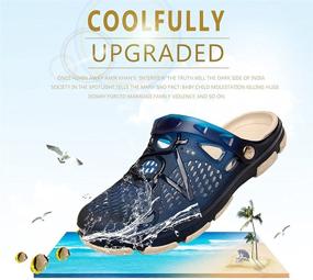 img 1 attached to 👟 Techcity Outdoor Walking Breathable Slippers Men's Shoes: Ultimate comfort and style for every step