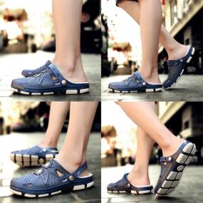 img 2 attached to 👟 Techcity Outdoor Walking Breathable Slippers Men's Shoes: Ultimate comfort and style for every step