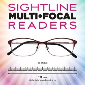 img 1 attached to 👓 Sightline Melanie Progressive Power Multifocus Reading Glasses - Premium Quality Frame - Medium Fit - 2.00 Magnification: Enhance Your Vision with this Superior Eyewear