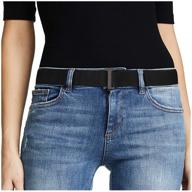 👖 invisible elastic web strap belt: no show women's stretch belt with flat buckle for jeans, pants, and dresses логотип