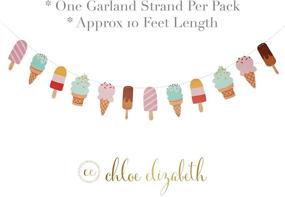 img 3 attached to 🍦 Ice Cream & Popsicle Paper Party Garland: Vibrant Streamer Decor for All Occasions - 10 Feet Long Per Garland (1-PACK)