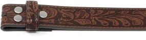 img 1 attached to 🤠 Brown S Women's Accessories with Embossed Western Scrollwork in Leather