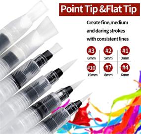 img 3 attached to 🖌️ YUNYINFENG Water Brush Pen Set - 6 Sets of Watercolor Pens for Painting and Powder Paint