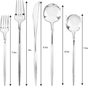 img 3 attached to 🍽️ Disposable Plastic Flatware Cutlery for Food Service Equipment & Supplies, Offering Novelty in Disposables