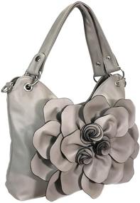 img 3 attached to Grey Zzfab Flower Purse Clasp Women's Handbags & Wallets