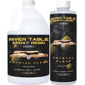 img 4 attached to 🌊 River Table Epoxy Resin Kit - 0.75 Gallon - UV Resistant & Crystal Clear - 2:1 Ratio - Deep Pour & Casting Resin - Live Edge River Table - (0.5 Gallon + 0.25 Gallon)