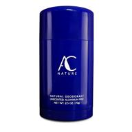 🌿 ac nature deodorant stick: aluminum-free organic ingredients for all day protection - extra strength, unscented - 2.5 oz. logo