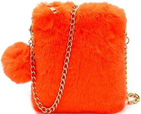 img 4 attached to 🐆 Leopard Print Crossbody Bags for Women - Smooth and Fluffy Faux Fur Handbags & Wallets