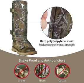 img 3 attached to 🐍 GearOZ Snake Gaiters: Waterproof Snake Guards for Effective Snake Bite Protection - Ideal for Hunting, Hiking, and Farm Working - Adjustable Size for Men & Women