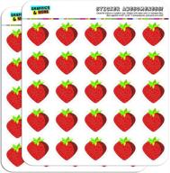1-inch strawberry planner calendar scrapbooking crafting stickers - opaque logo