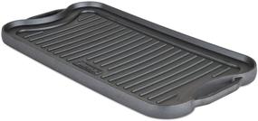 img 3 attached to 🍳 Viking Culinary Viking Pre-Seasoned Cast Iron Reversible Grill/Griddle Pan - 20 inch, Charcoal (Medium)