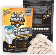 🚽 efficient & convenient septic tank treatment packets - 12 flush packs for a 1-year supply - powerful bacteria formula: drop, flush, repeat logo