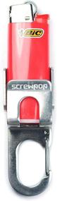 img 4 attached to 🔧 Screwpop Bic Lighter Holder Keychain Multi Tool: Carabiner Clip, Bottle Opener, Stainless Steel Construction (Lighter Not Included)