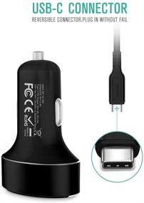 img 2 attached to 🔌 Nekteck Type C Car Charger with 45W Power Delivery & 12W USB A Port for iPhone, iPad, MacBook & more + USB C Cable (3.3ft)