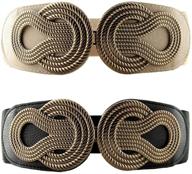 vochic vintage interlock elastic stretchy women's accessories in belts logo