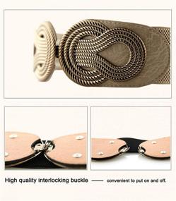 img 1 attached to VOCHIC Vintage Interlock Elastic Stretchy Women's Accessories in Belts