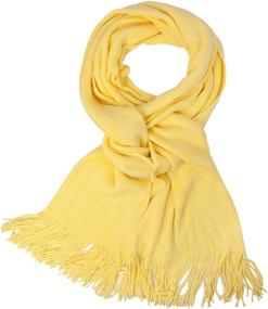 img 4 attached to ❄️ Dahlia Womens Winter Synthetic Cashmere Scarves & Wraps: Luxurious Women's Accessories for Cold Weather