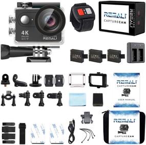 img 3 attached to 📷 REMALI CaptureCam: 4K Ultra HD Waterproof Sports Action Camera Kit with 21 Mounts and Accessories