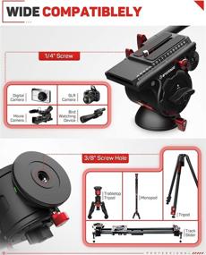 img 2 attached to 🎥 IFOOTAGE Fluid Drag Pan Head: Professional Tripod Head for DSLR Cameras, Camcorders, Monopods, and Tripods