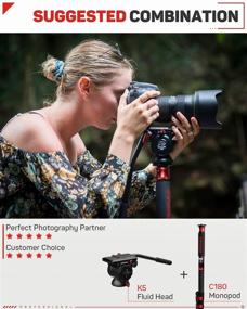 img 3 attached to 🎥 IFOOTAGE Fluid Drag Pan Head: Professional Tripod Head for DSLR Cameras, Camcorders, Monopods, and Tripods