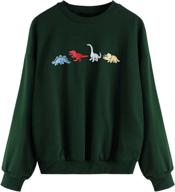 soly hux women's long sleeve cartoon graphic print top sweatshirt logo