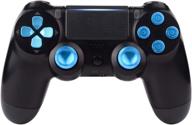 🎮 enhance your ps4 controller - extremerate blue metal buttons, aluminum analog thumbsticks, bullet buttons & d-pad replacement kits for ps4 slim pro controller logo