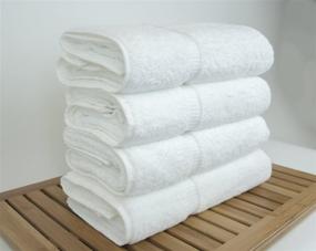 img 2 attached to 🚿 Premium Set of 4 Luxury Hotel & Spa Bath Towels: 100% Genuine Turkish Cotton, 27" x 54", White