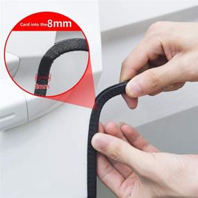img 2 attached to 🚪 Car Door Edge Guards - 16 Ft (5 M) U Shape Rubber Seal Trim for Car Protection - Fits Most Cars