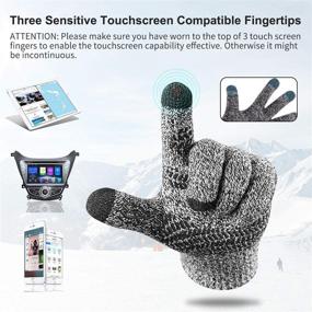 img 3 attached to 🧣 MAYLISACC Winter Beanie Hat Scarf and Touch Screen Gloves Set: Stylish Thermal Knit Cap, Neck Warmer & Gloves for Men and Women