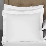 🛏️ set of 2 white european square pillow shams - high thread count 100% natural cotton, 26x26 euro pillow covers, super soft decorative cushion cases logo