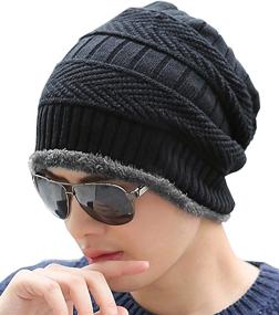 img 3 attached to 🧣 Warm Knitted Wool Slouchy Beanie Hat Set - Loritta 2 Pack for Men and Women - Ideal Winter Skull Cap Gift