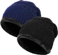 🧣 warm knitted wool slouchy beanie hat set - loritta 2 pack for men and women - ideal winter skull cap gift логотип