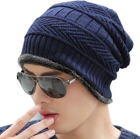 img 2 attached to 🧣 Warm Knitted Wool Slouchy Beanie Hat Set - Loritta 2 Pack for Men and Women - Ideal Winter Skull Cap Gift