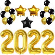 🎈 2022 new year decorations set - large 40 inch gold 2022 balloons | nye party supplies, decorations, and graduation celebration accessories logo