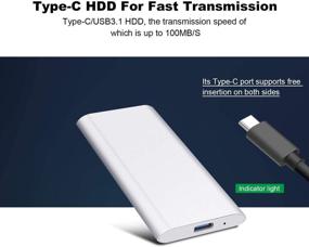 img 1 attached to 💾 Ultra-Thin Portable External Hard Drive 2TB - USB 3.1 Type-C, Mac & PC Compatible - 2TB-YOP-A2